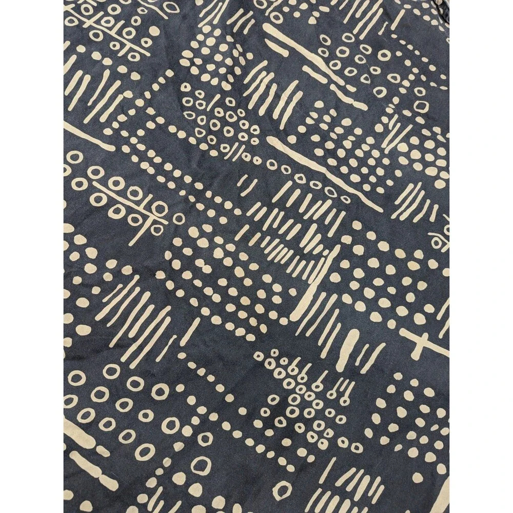 Spoonflower Tablecloth Mudcloth Abstract Tribal Design Oval Black Tan Geometric